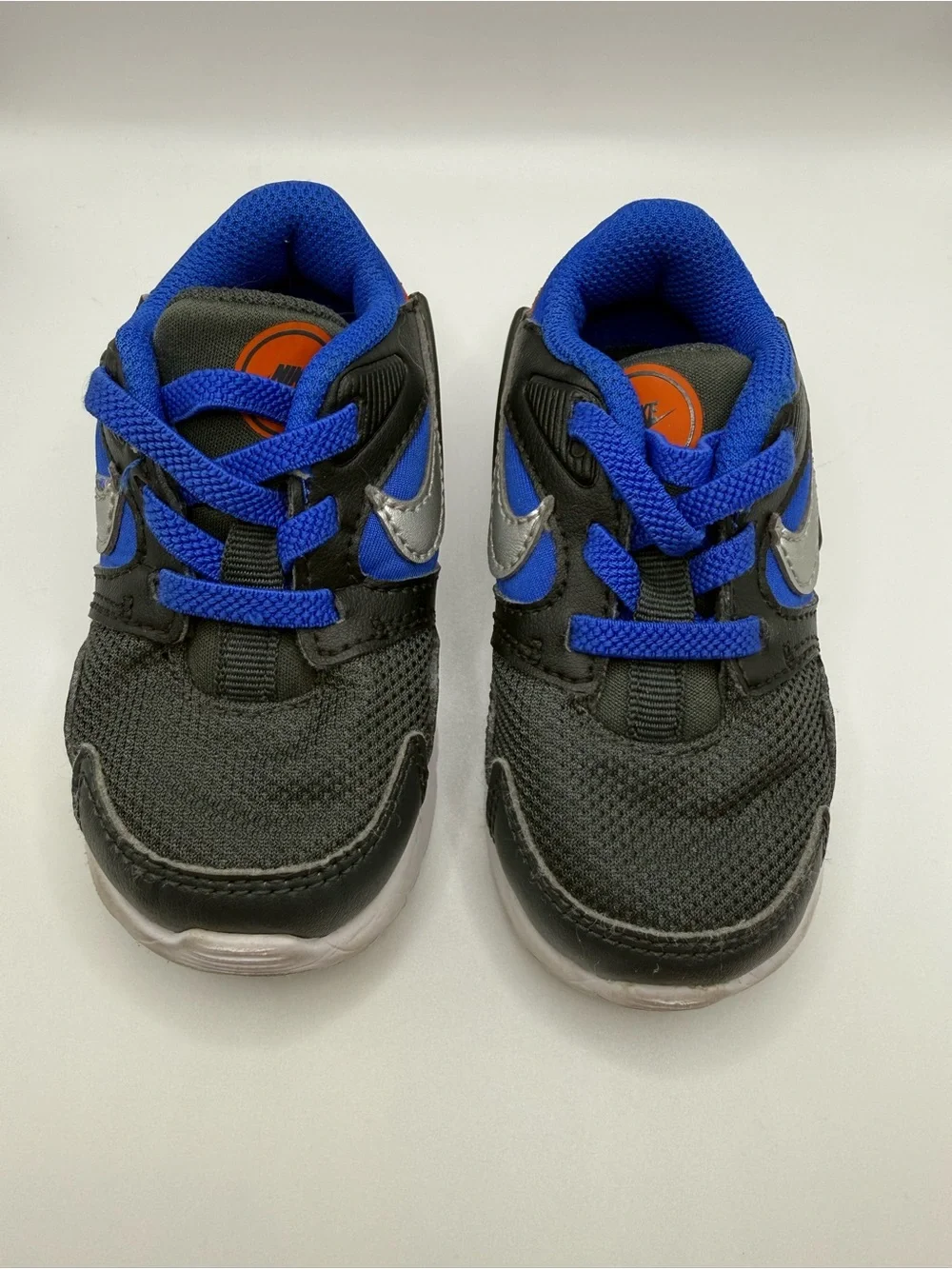 Nike Kids Black and Royal Blue Lace-Up Sneakers